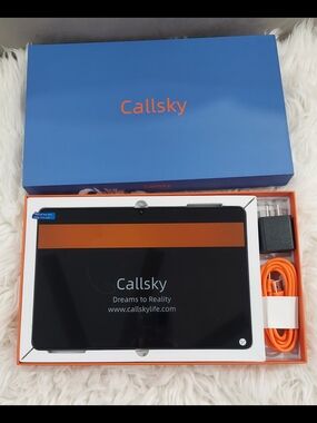 10.1" Tablet in Black and Orange -